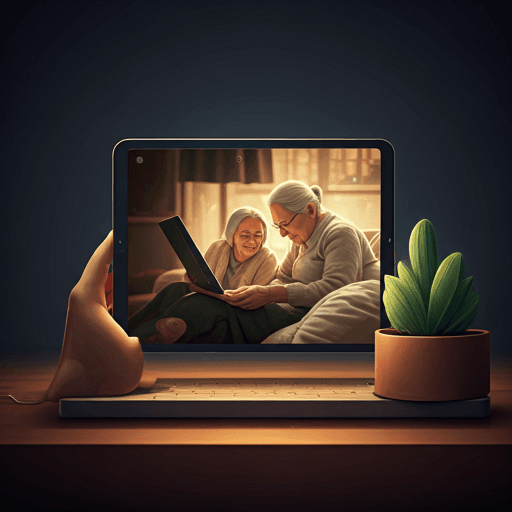 A warm family memory preserved on a digital screen.